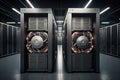 high-performance data center, powered by machine learning algorithms and artificial intelligence Royalty Free Stock Photo