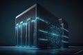 high-performance data center, powered by machine learning algorithms and artificial intelligence Royalty Free Stock Photo