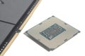 High performance DDR4 computer memory RAM and Central processing Royalty Free Stock Photo