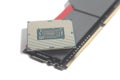 High performance DDR4 computer memory RAM and Central processing Royalty Free Stock Photo