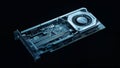 High-Performance GPU: Intricate Core of Digital Processing Royalty Free Stock Photo
