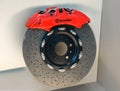 High performance Italian Brembo disc brake with caliper Royalty Free Stock Photo