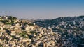 High perspective view of Silwan Village in the outskirts of Jerusalem, Israel Royalty Free Stock Photo