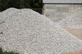 high pile of stones in a quarry