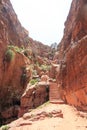 High place of sacrifice trail in ancient city of Petra, Jordan Royalty Free Stock Photo