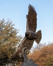 `In High Places` by Gerald Balciar on the campus of the University of North Texas located in the City of Denton, Texas.