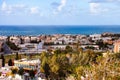 High point view to the Paphos city and Mediterranean sea Royalty Free Stock Photo