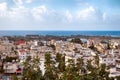 High point view to the Paphos city, sea and sky Royalty Free Stock Photo