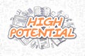 High Potential - Doodle Orange Word. Business Concept. Royalty Free Stock Photo
