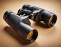 High-Power Binoculars with 15x Magnification on Warm Background Royalty Free Stock Photo