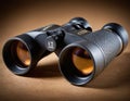 High-Power Binoculars with 15x Magnification on Warm Background Royalty Free Stock Photo