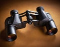 High-Power Binoculars with 15x Magnification on Warm Background Royalty Free Stock Photo