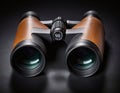 High-Power Binoculars with 15x Magnification on Warm Background Royalty Free Stock Photo