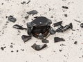 Shielded high power inductor exploded Royalty Free Stock Photo