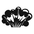 High powered explosion icon, simple style