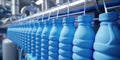 High-Precision Automated Bottling Process in a Modern Manufacturing Facility