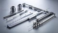 High-Precision Engineered Metal Components for Industry Royalty Free Stock Photo