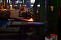High precision hot forging product, automotive part production by hot forging process, automatice line hot forging Royalty Free Stock Photo