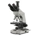 High-precision laboratory microscope with multiple lenses for scientific research Royalty Free Stock Photo