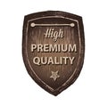 High premium quality wood label hand draw