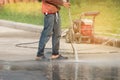 High pressure cleaning . Royalty Free Stock Photo