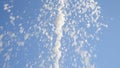 Powerful fountain water spurt high into the sky