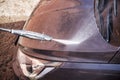 High pressure manual car washing Royalty Free Stock Photo