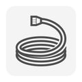 Rubber hose reel and coupling vector icon Royalty Free Stock Photo