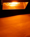 High pressure sodium lamp HPS orange light Royalty Free Stock Photo