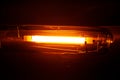 High pressure sodium lamp HPS orange light Royalty Free Stock Photo