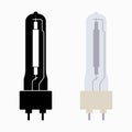 High pressure sodium vapor gas discharge lamp