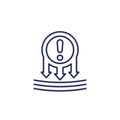 high pressure warning line icon Royalty Free Stock Photo