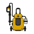 High Pressure Washer. Car Wash Machine. Vector