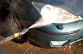 High pressure washer used on car Royalty Free Stock Photo