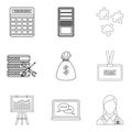 High price icons set, outline style