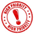 High priority ink vector stamp Royalty Free Stock Photo