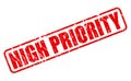 High priority red stamp text Royalty Free Stock Photo