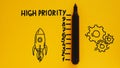High Priority is shown using the text Royalty Free Stock Photo