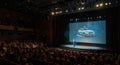 Illustration of Product Launch with Holographic Display
