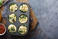 High protein egg muffins with kale Royalty Free Stock Photo