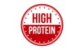 High Protein Rubber Stamp. Red High Protein Rubber Grunge Stamp Seal Vector Illustration - Vector Royalty Free Stock Photo