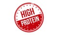 High Protein Rubber Stamp. Red High Protein Rubber Grunge Stamp Seal Vector Illustration - Vector Royalty Free Stock Photo