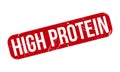 High Protein Rubber Stamp. Red High Protein Rubber Grunge Stamp Seal Vector Illustration - Vector Royalty Free Stock Photo