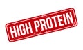High Protein Rubber Stamp. Red High Protein Rubber Grunge Stamp Seal Vector Illustration - Vector Royalty Free Stock Photo