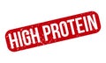 High Protein Rubber Stamp. Red High Protein Rubber Grunge Stamp Seal Vector Illustration - Vector Royalty Free Stock Photo