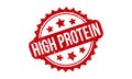 High Protein Rubber Stamp. Red High Protein Rubber Grunge Stamp Seal Vector Illustration - Vector Royalty Free Stock Photo