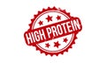 High Protein Rubber Stamp. Red High Protein Rubber Grunge Stamp Seal Vector Illustration - Vector Royalty Free Stock Photo