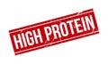 High Protein Rubber Stamp. Red High Protein Rubber Grunge Stamp Seal Vector Illustration - Vector Royalty Free Stock Photo