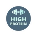 High protein shake or food label