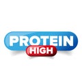 High Protein vector button